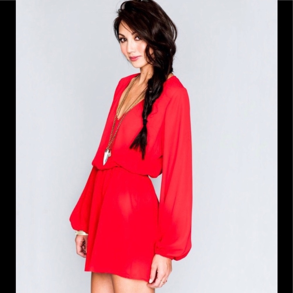 Show Me Your Mumu Rainey Dress in Holiday Red
